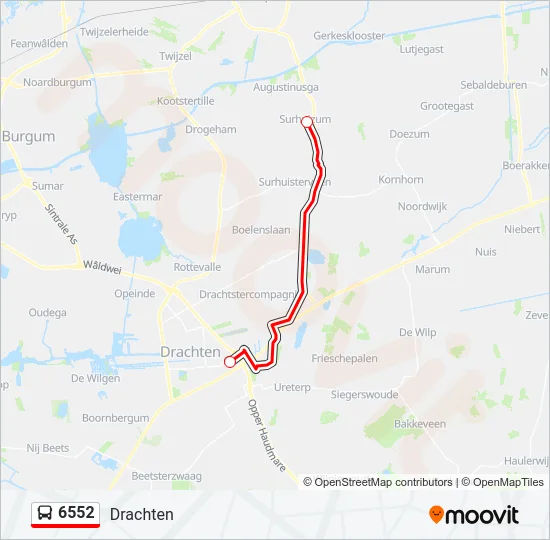 6552 Bus Line Map