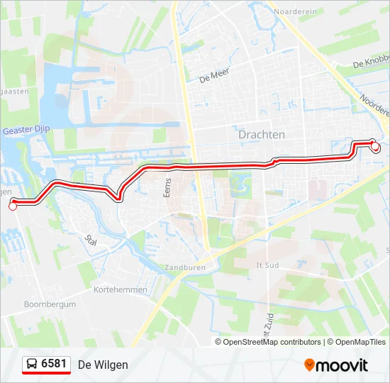 6581 Bus Line Map