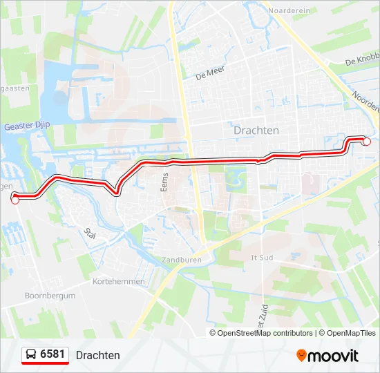 6581 Bus Line Map