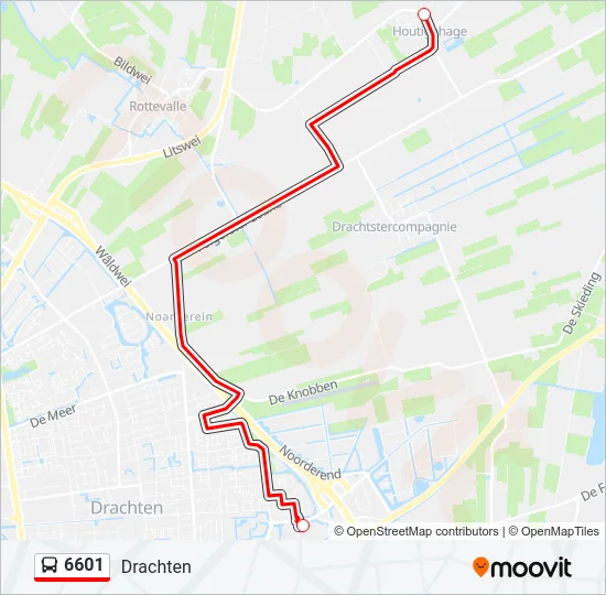 6601 Bus Line Map