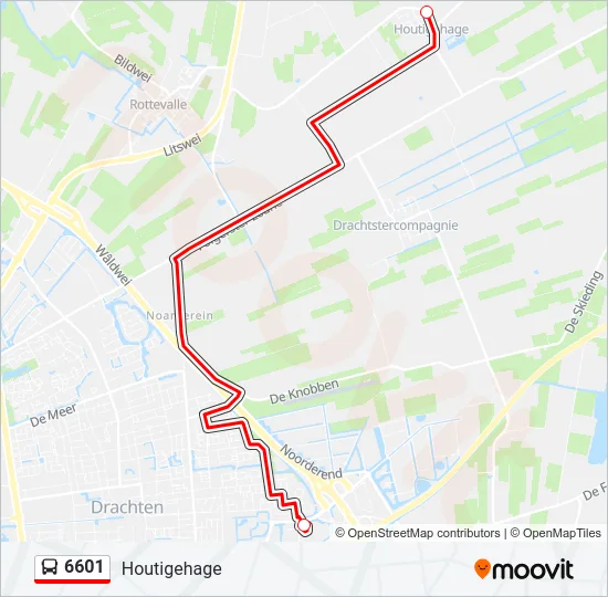 6601 Bus Line Map