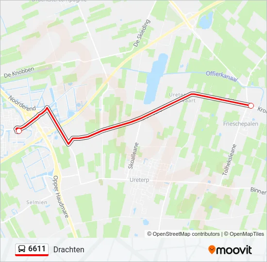 6611 Bus Line Map