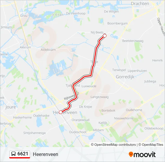 6621 Bus Line Map