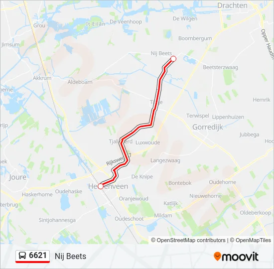6621 Bus Line Map
