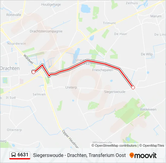 6631 Bus Line Map