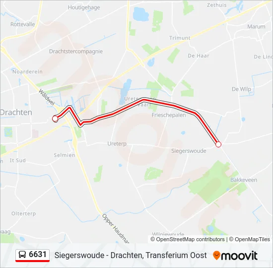 6631 Bus Line Map