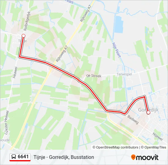 6641 Bus Line Map