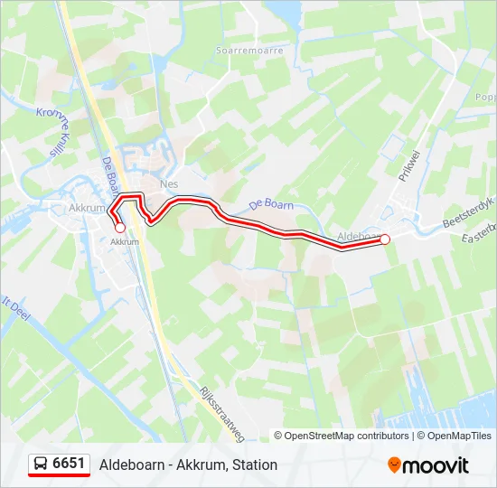 6651 Bus Line Map