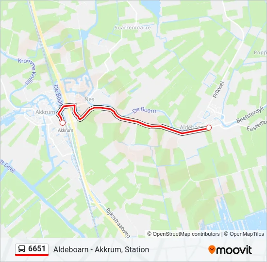 6651 Bus Line Map