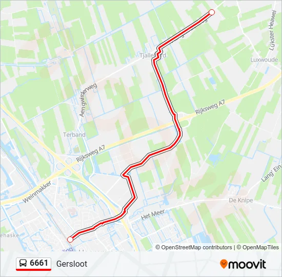 6661 Bus Line Map