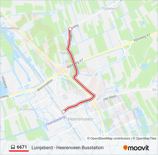 6671 Bus Line Map