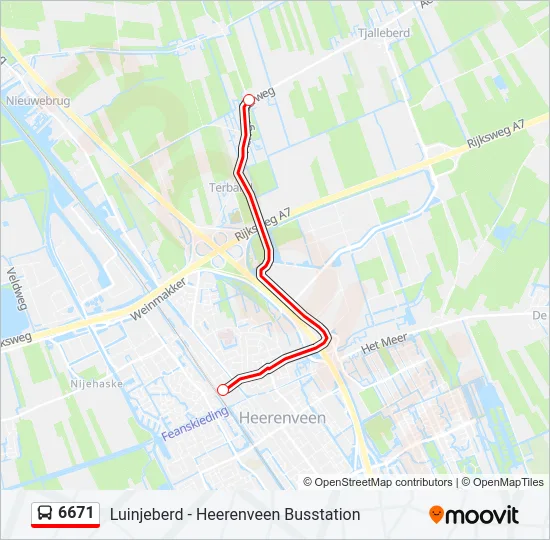 6671 Bus Line Map
