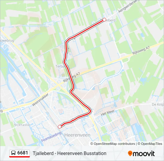 6681 Bus Line Map