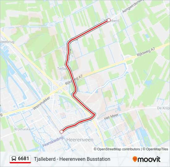 6681 Bus Line Map