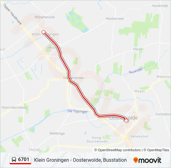 6701 Bus Line Map