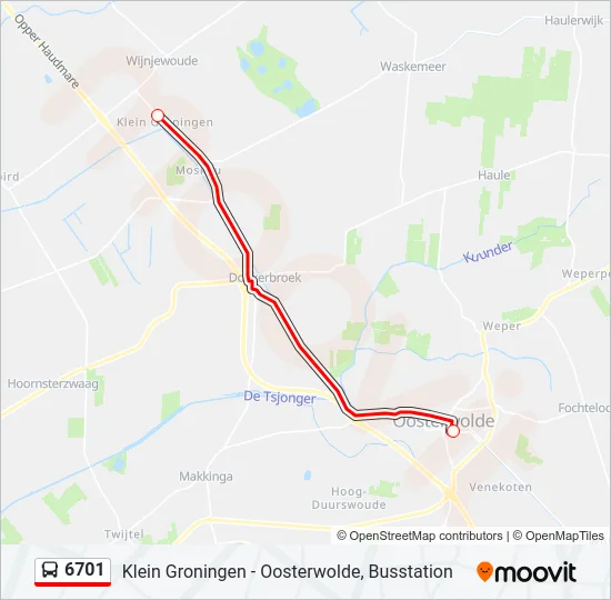 6701 Bus Line Map