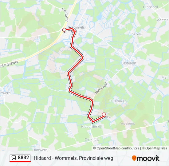 8832 Bus Line Map