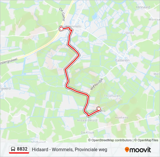 8832 Bus Line Map