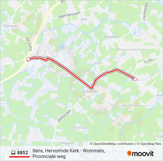 8852 Bus Line Map