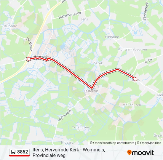8852 Bus Line Map