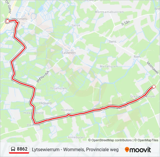 8862 Bus Line Map