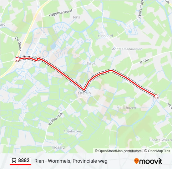 8882 Bus Line Map