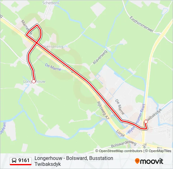 9161 Bus Line Map