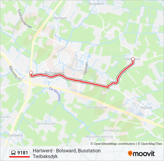 9181 Bus Line Map