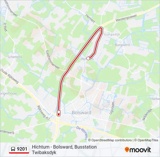 9201 Bus Line Map