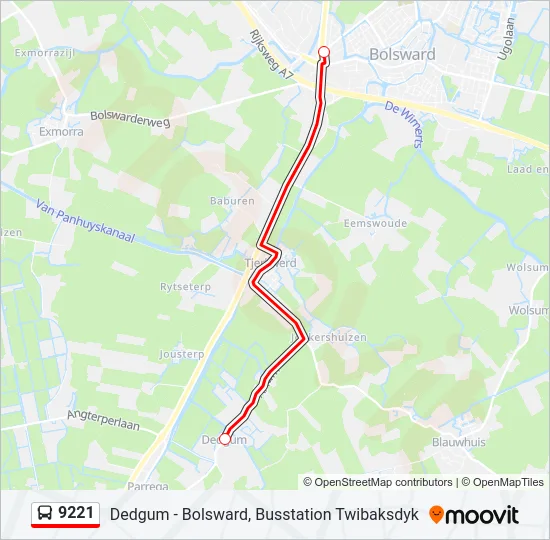 9221 Bus Line Map