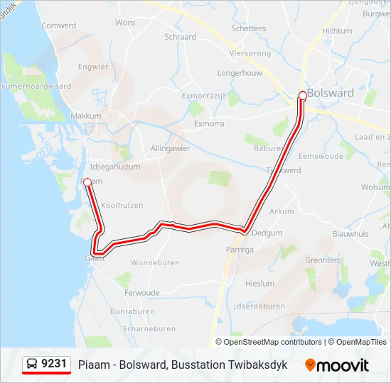 9231 Bus Line Map