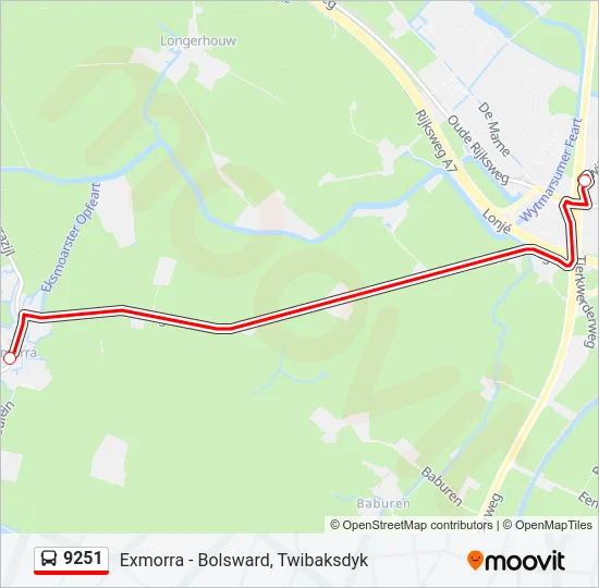 9251 Bus Line Map