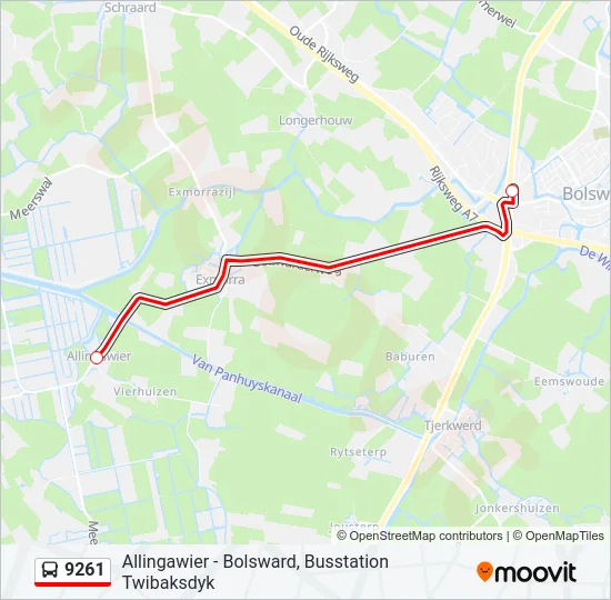 9261 Bus Line Map