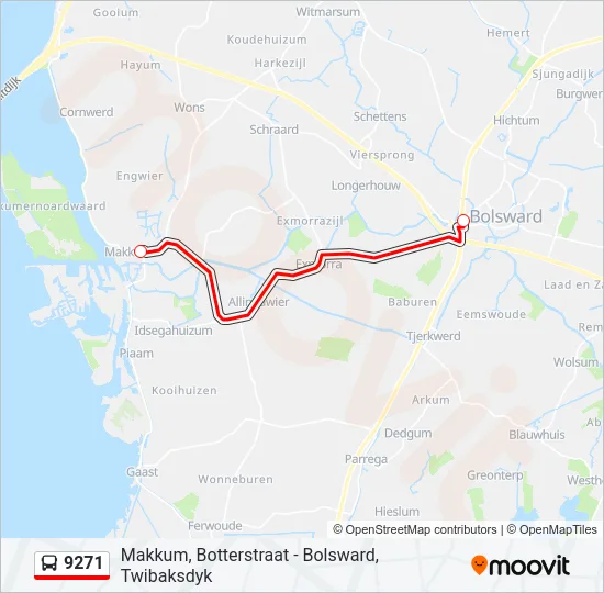 9271 Bus Line Map