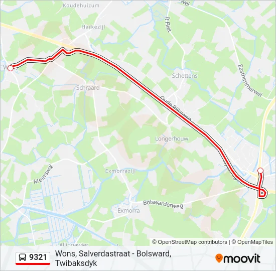 9321 Bus Line Map
