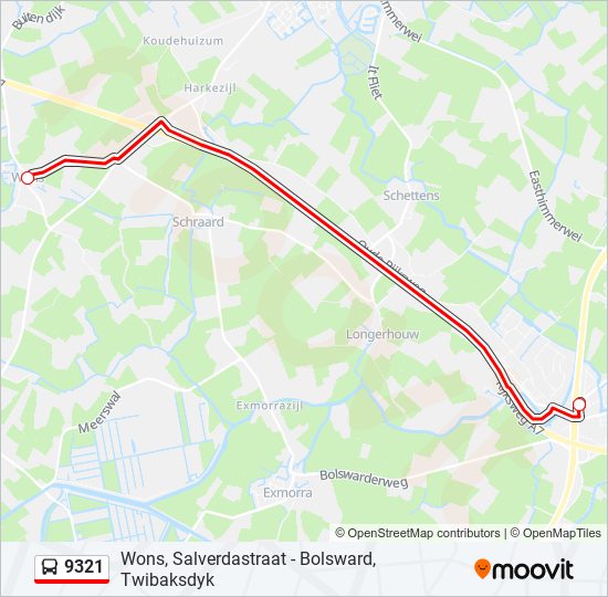 9321 bus Line Map