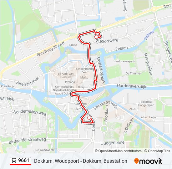 9661 bus Line Map