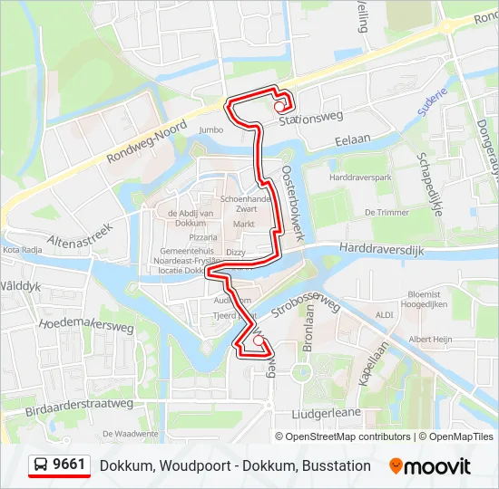9661 Bus Line Map