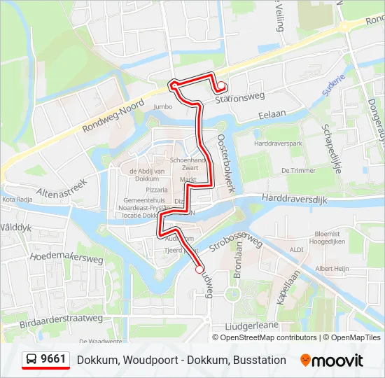 9661 Bus Line Map