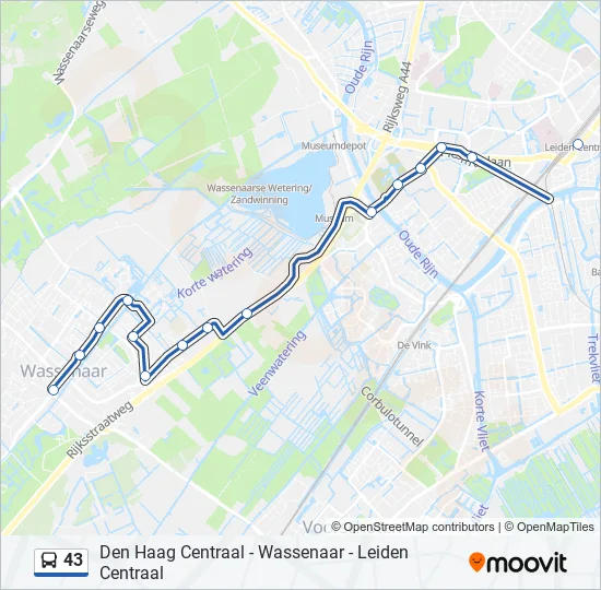 43 Bus Line Map
