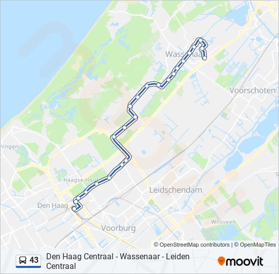 43 bus Line Map