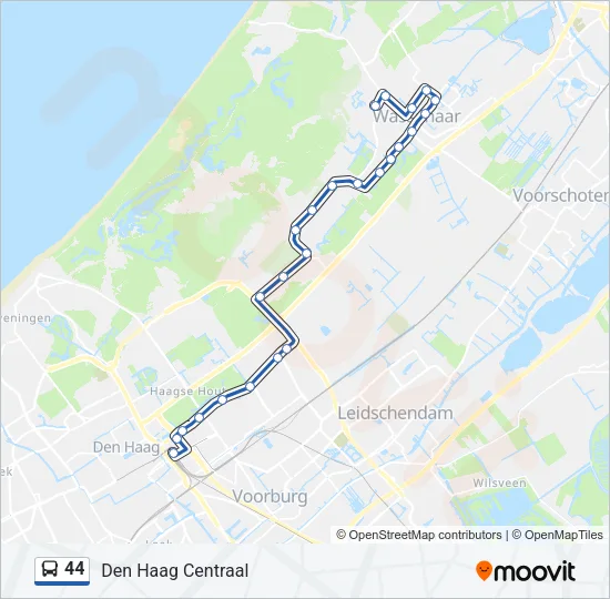 44 Bus Line Map