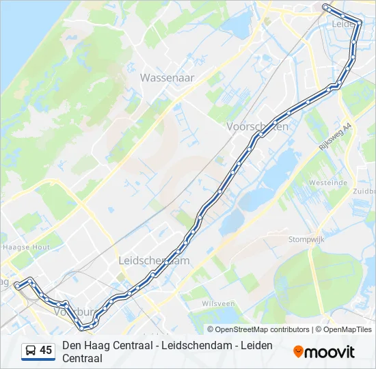 45 Bus Line Map