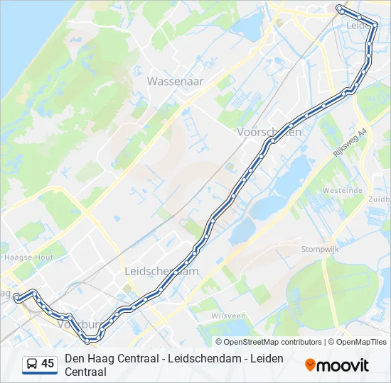 45 Bus Line Map