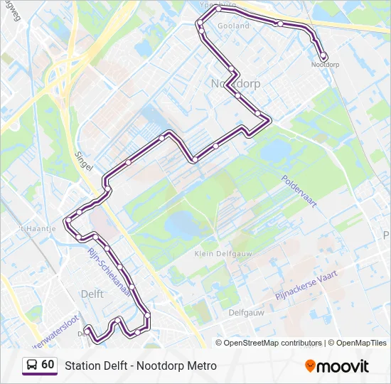 Bus 60 lijnkaart