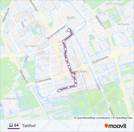 64 bus Line Map