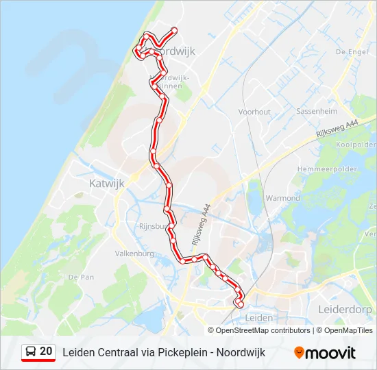 20 Bus Line Map