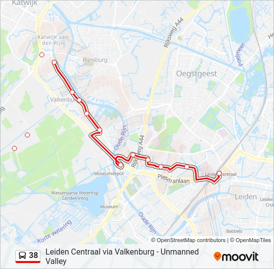 38 Bus Line Map