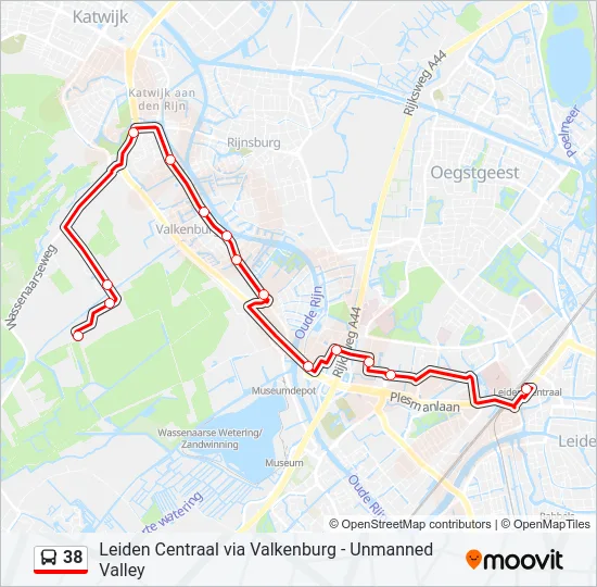 38 Bus Line Map