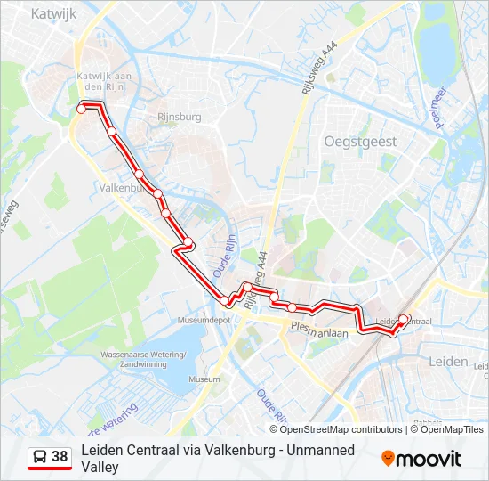 38 Bus Line Map